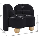 Meridian Daphne Black Velvet Chair IMAGE 17