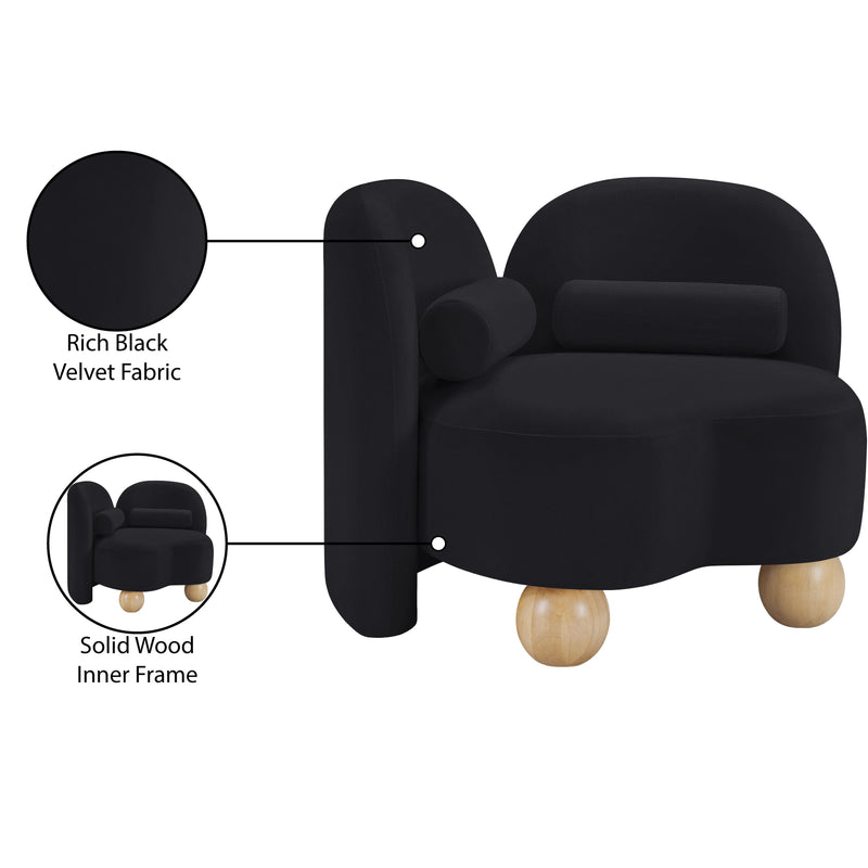 Meridian Daphne Black Velvet Chair IMAGE 18