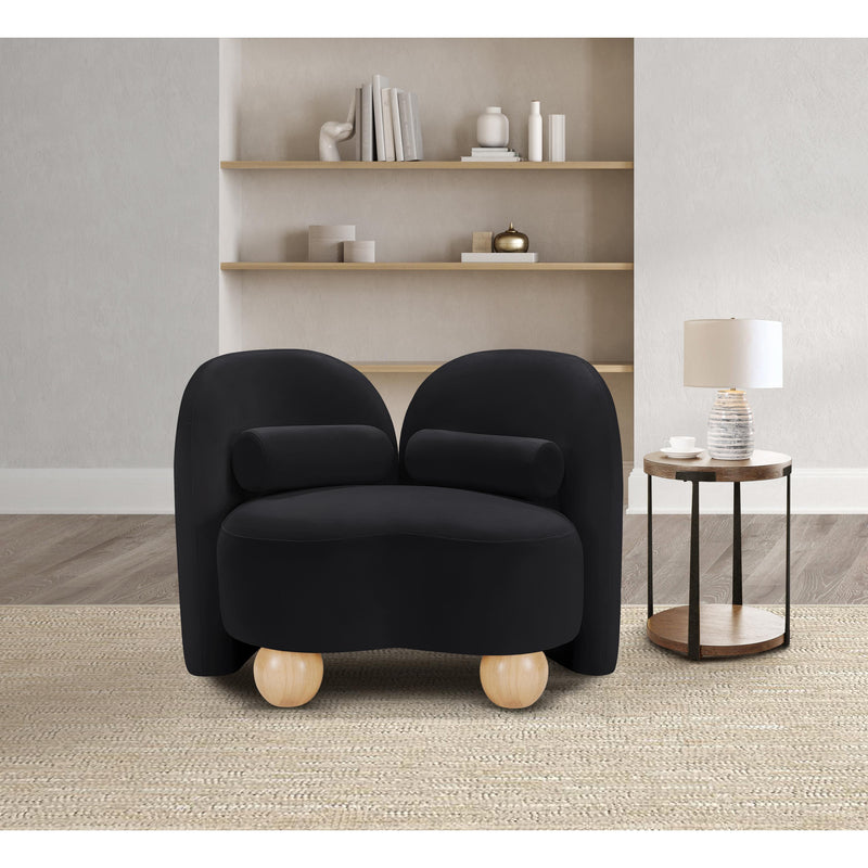 Meridian Daphne Black Velvet Chair IMAGE 3