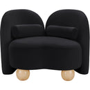 Meridian Daphne Black Velvet Chair IMAGE 5