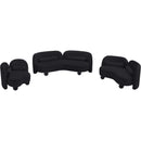 Meridian Daphne Black Velvet Loveseat IMAGE 13