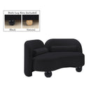 Meridian Daphne Black Velvet Loveseat IMAGE 2