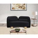 Meridian Daphne Black Velvet Loveseat IMAGE 3