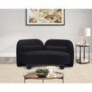 Meridian Daphne Black Velvet Loveseat IMAGE 4