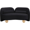 Meridian Daphne Black Velvet Loveseat IMAGE 5