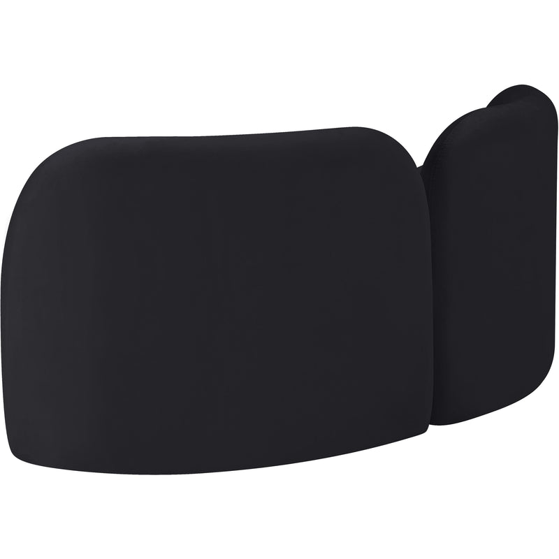 Meridian Daphne Black Velvet Loveseat IMAGE 8