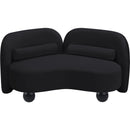 Meridian Daphne Black Velvet Loveseat IMAGE 9