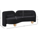 Meridian Daphne Black Velvet Sofa IMAGE 17