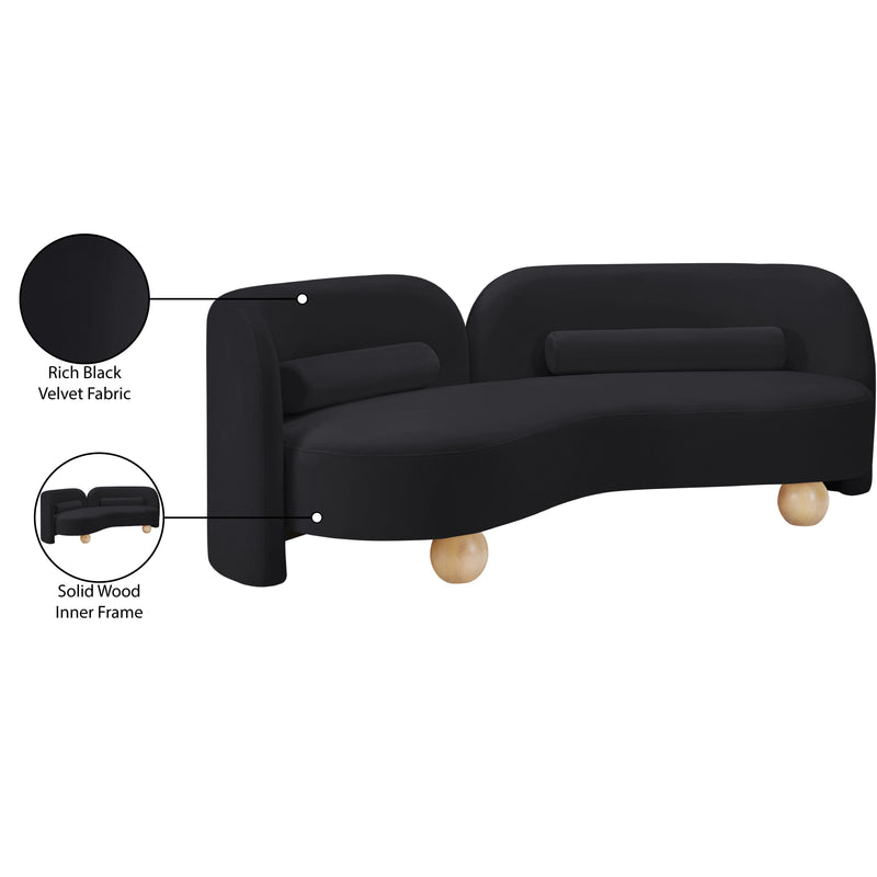 Meridian Daphne Black Velvet Sofa IMAGE 18
