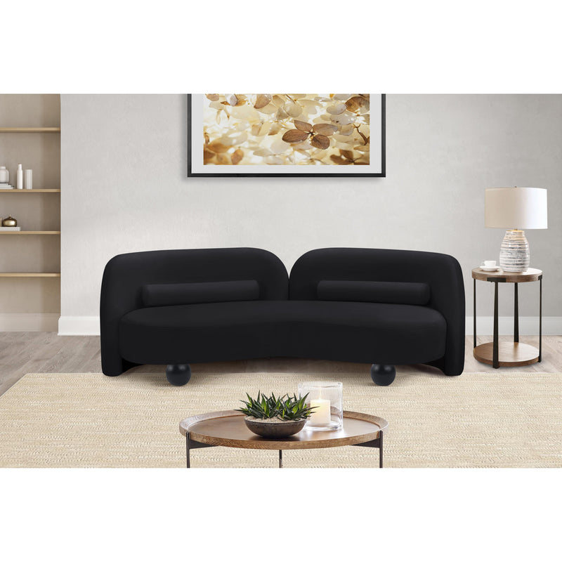 Meridian Daphne Black Velvet Sofa IMAGE 4