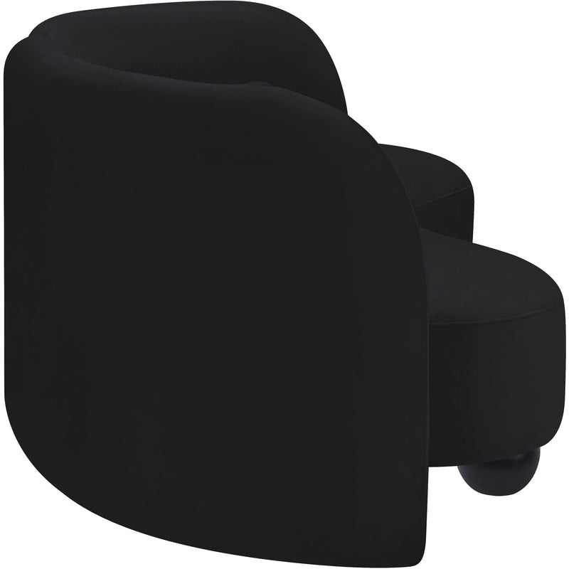 Meridian Daphne Black Velvet Sofa IMAGE 6