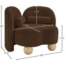 Meridian Daphne Brown Velvet Chair IMAGE 17