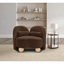 Meridian Daphne Brown Velvet Chair IMAGE 3