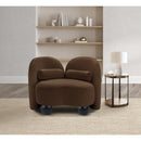 Meridian Daphne Brown Velvet Chair IMAGE 4