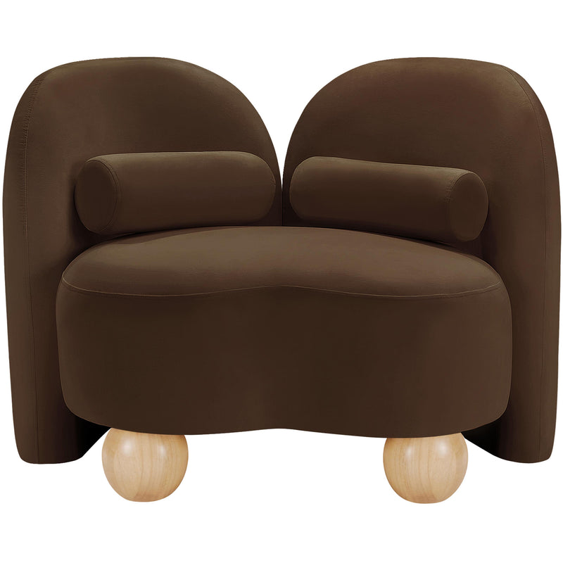 Meridian Daphne Brown Velvet Chair IMAGE 5
