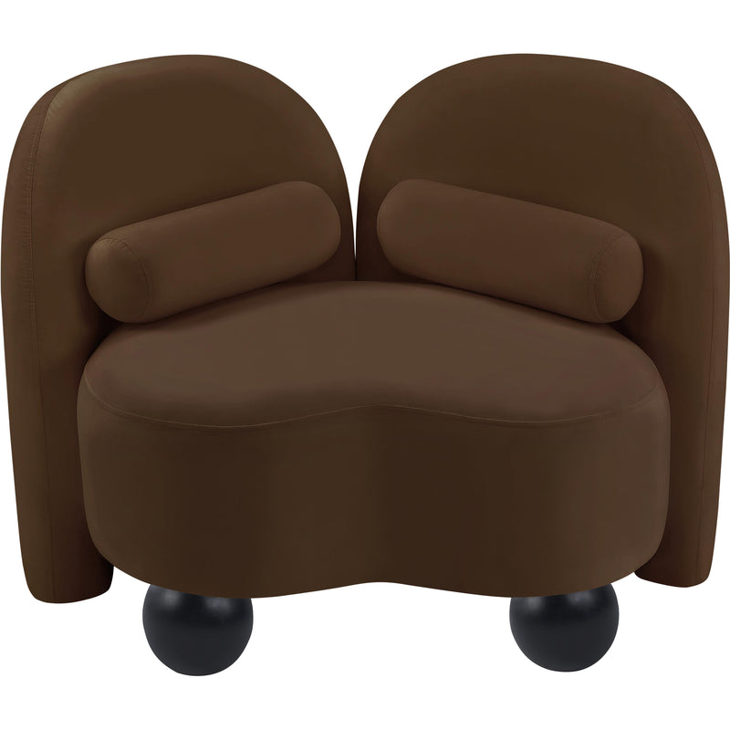 Meridian Daphne Brown Velvet Chair IMAGE 9