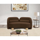Meridian Daphne Brown Velvet Loveseat IMAGE 3