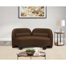 Meridian Daphne Brown Velvet Loveseat IMAGE 4