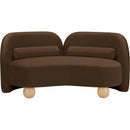 Meridian Daphne Brown Velvet Loveseat IMAGE 5