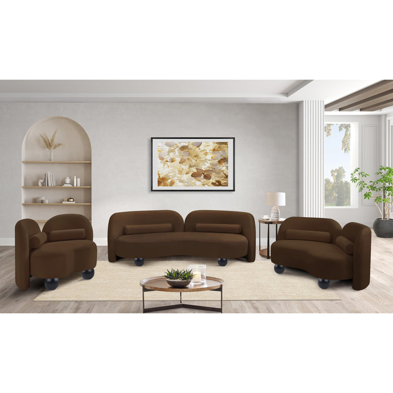 Meridian Daphne Brown Velvet Sofa IMAGE 16