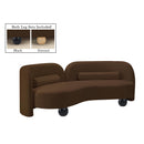 Meridian Daphne Brown Velvet Sofa IMAGE 2