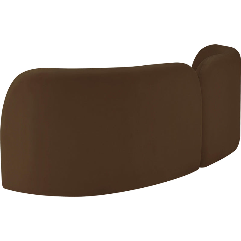 Meridian Daphne Brown Velvet Sofa IMAGE 8