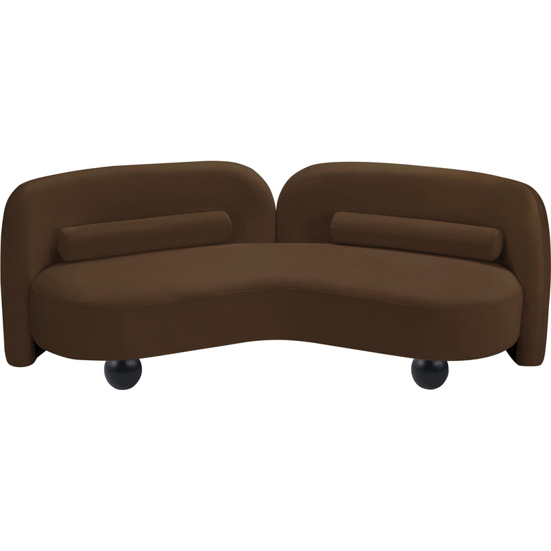 Meridian Daphne Brown Velvet Sofa IMAGE 9