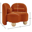 Meridian Daphne Cognac Velvet Chair IMAGE 17