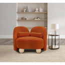 Meridian Daphne Cognac Velvet Chair IMAGE 3