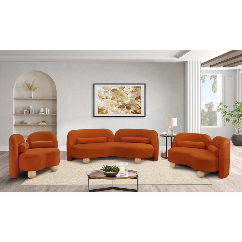 Meridian Daphne Cognac Velvet Sofa IMAGE 15