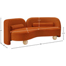 Meridian Daphne Cognac Velvet Sofa IMAGE 17