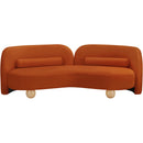 Meridian Daphne Cognac Velvet Sofa IMAGE 5