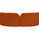 Meridian Daphne Cognac Velvet Sofa IMAGE 7