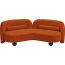 Meridian Daphne Cognac Velvet Sofa IMAGE 9