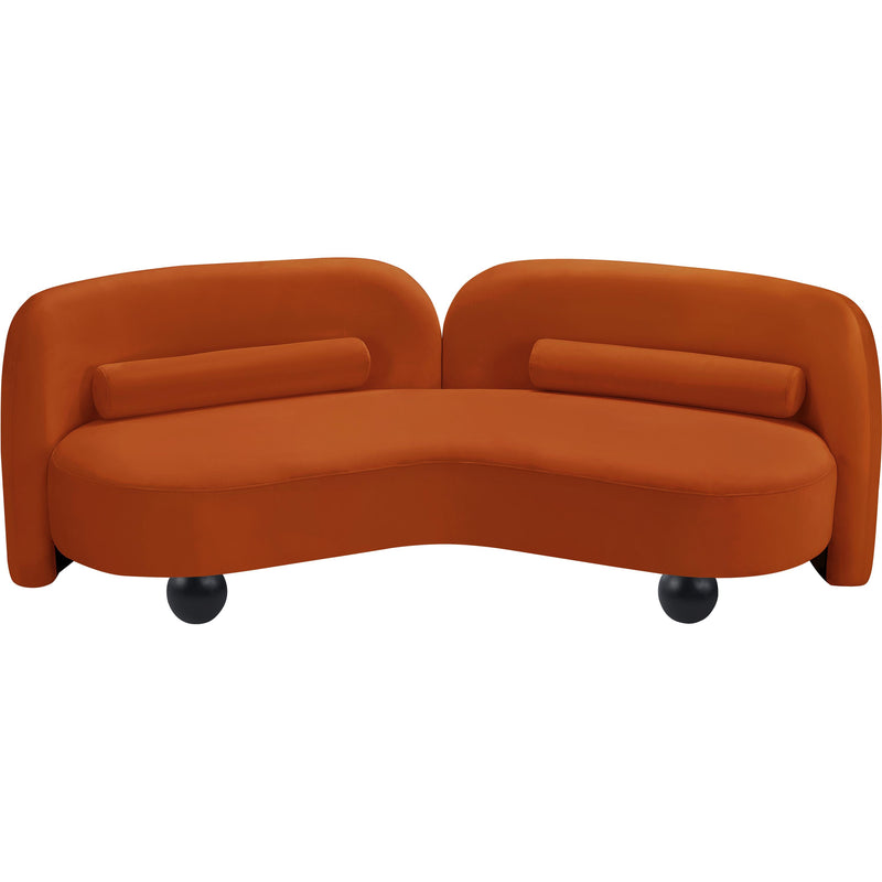 Meridian Daphne Cognac Velvet Sofa IMAGE 9