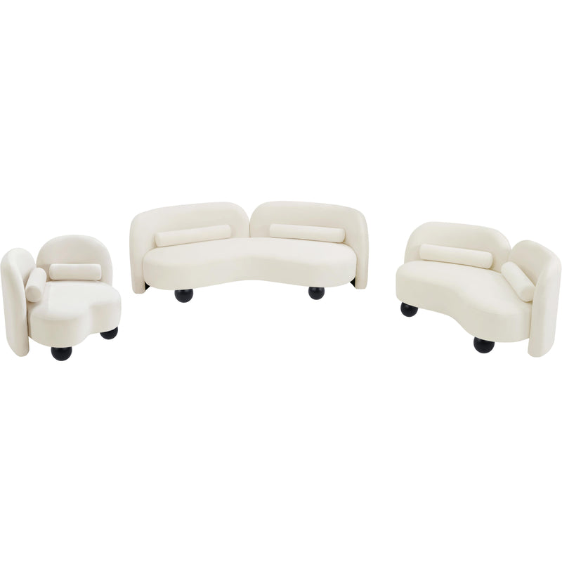 Meridian Daphne Cream Velvet Chair IMAGE 13