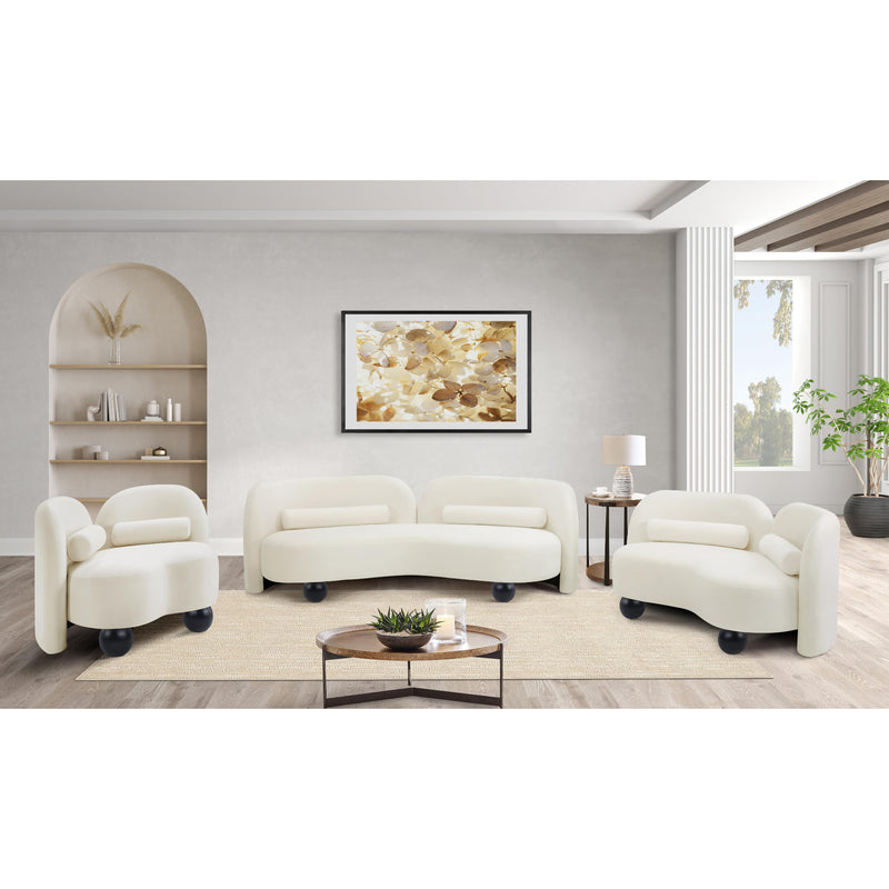 Meridian Daphne Cream Velvet Chair IMAGE 16
