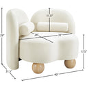 Meridian Daphne Cream Velvet Chair IMAGE 17