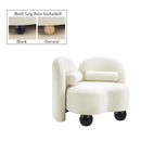 Meridian Daphne Cream Velvet Chair IMAGE 2