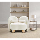 Meridian Daphne Cream Velvet Chair IMAGE 3