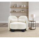 Meridian Daphne Cream Velvet Chair IMAGE 4