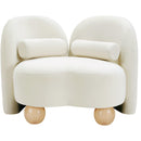 Meridian Daphne Cream Velvet Chair IMAGE 5