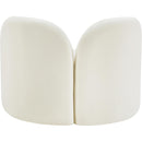 Meridian Daphne Cream Velvet Chair IMAGE 7