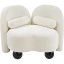 Meridian Daphne Cream Velvet Chair IMAGE 9
