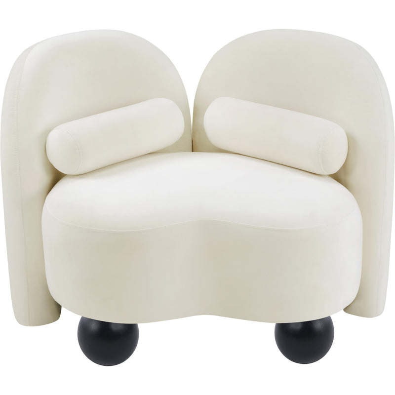 Meridian Daphne Cream Velvet Chair IMAGE 9