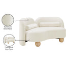 Meridian Daphne Cream Velvet Loveseat IMAGE 18