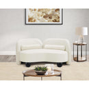 Meridian Daphne Cream Velvet Loveseat IMAGE 4