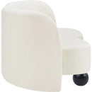 Meridian Daphne Cream Velvet Loveseat IMAGE 6