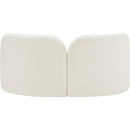 Meridian Daphne Cream Velvet Loveseat IMAGE 7