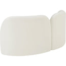 Meridian Daphne Cream Velvet Loveseat IMAGE 8